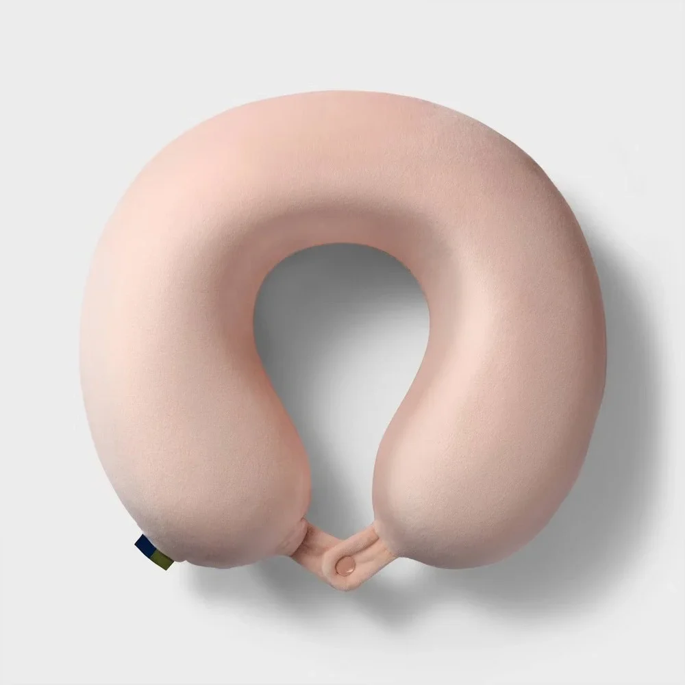 Memory Foam Travel Neck Pillow - Open Story™ - Pink